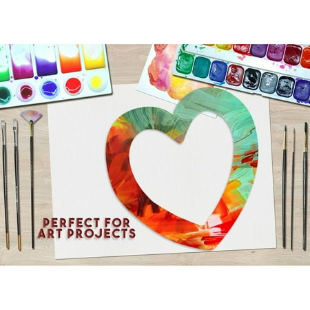 Heart Shaped Foam Wreath White DIY Supplies for Craft Projects and Wedding Decorations Extruded Heart Foam Wreath 9.84 x 1.89 x 9.84 Inches Open Heart Shaped 4-Pack Polystyrene Foam Wreath
